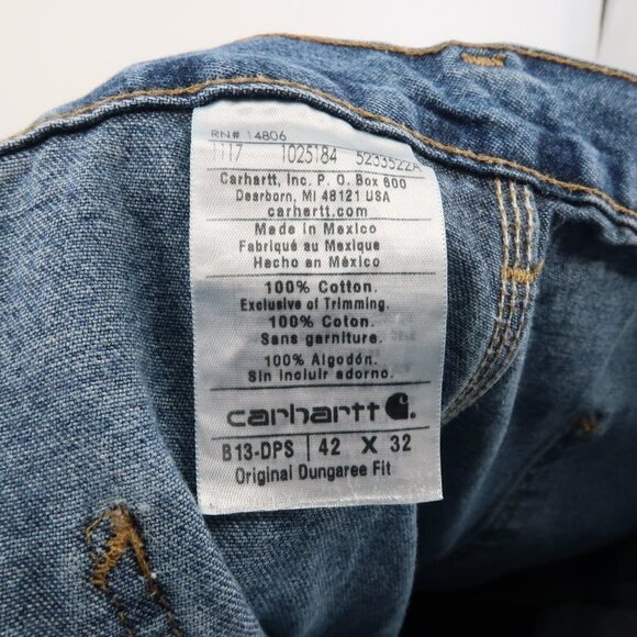 Carhartt Original Dungaree Cargo Style Jeans Size 42x32 - Picture 2 of 7